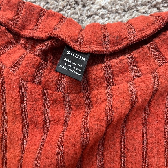 Rust Orange Ribbed Sweater - Picture 3 of 3